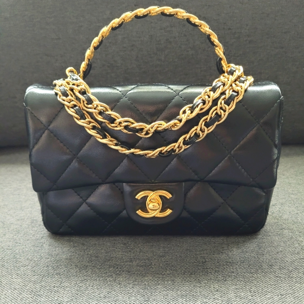 New 23S Métiers d'art Chanel Top handle Golden Links 2way Mini Rectangular - Picture 2 of 10